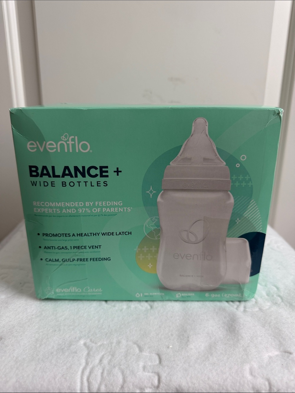 Evenflo Balance+ Wide Bottle, 9oz, 6-pack